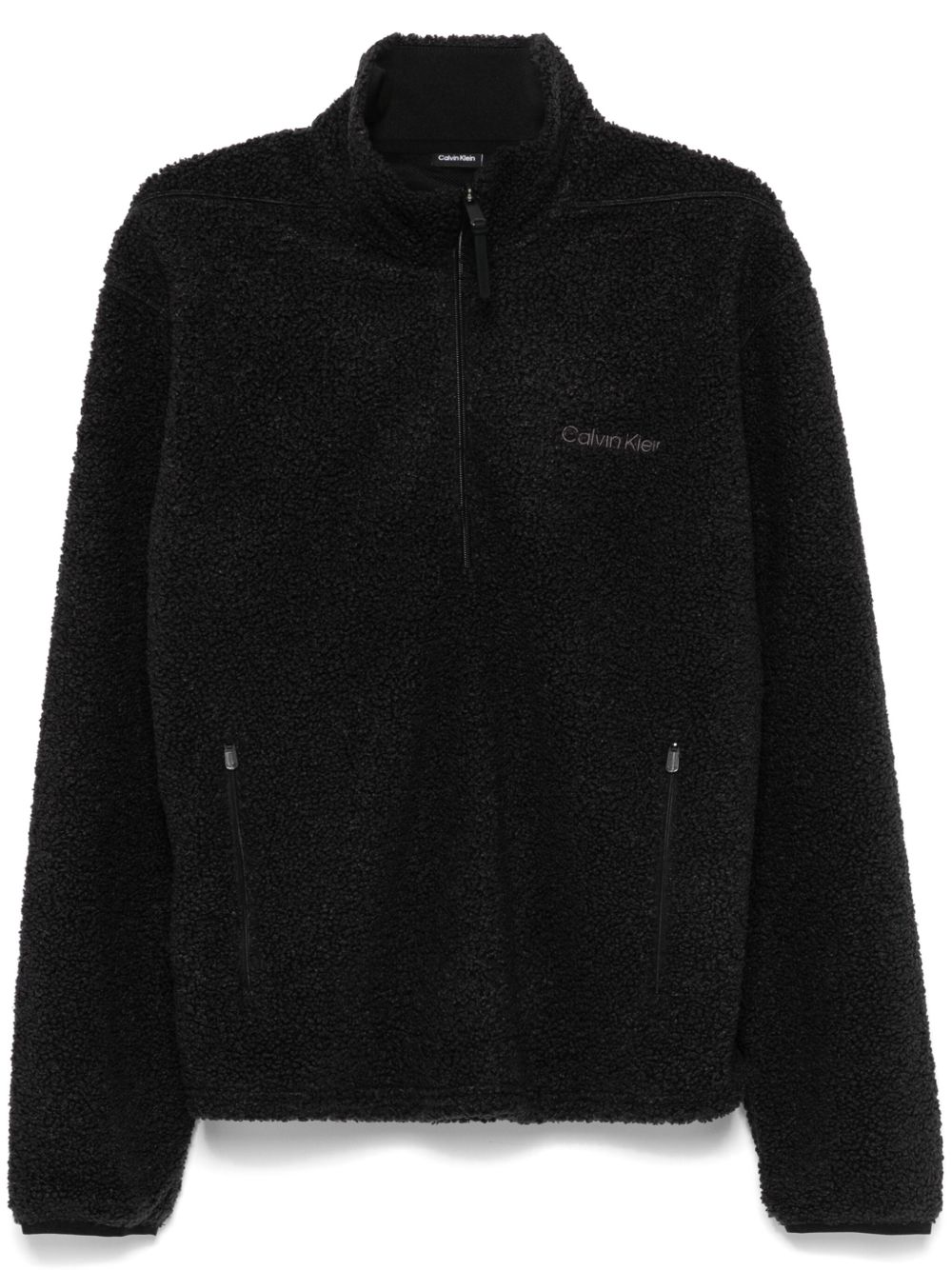 Calvin Klein logo刺绣卫衣 - 黑色