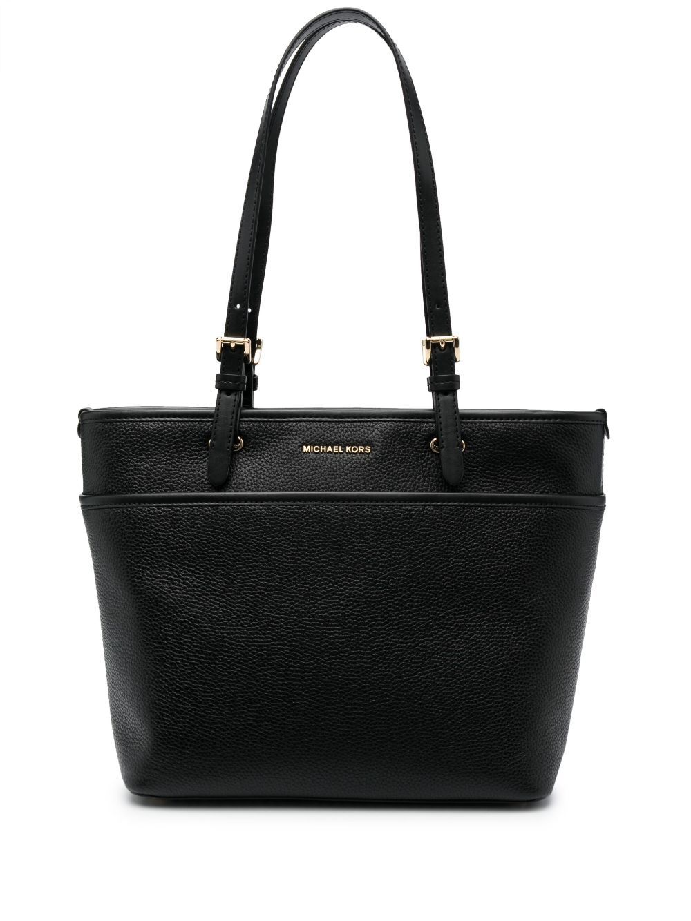 Michael Kors 卵石纹皮质手提包 - 黑色