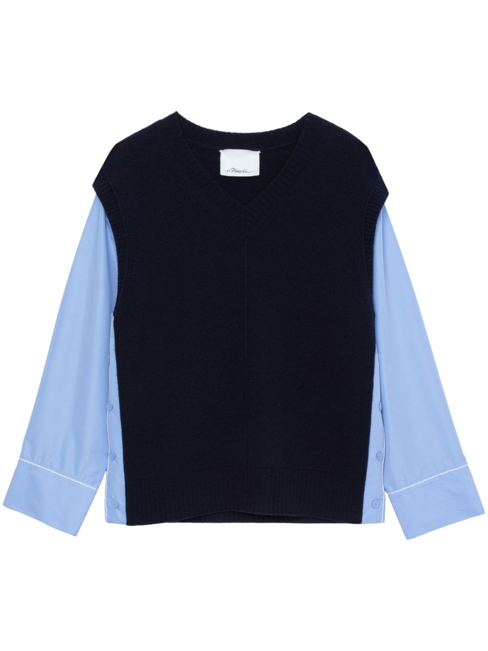 3.1 Phillip Lim V领分层式上衣 - 蓝色