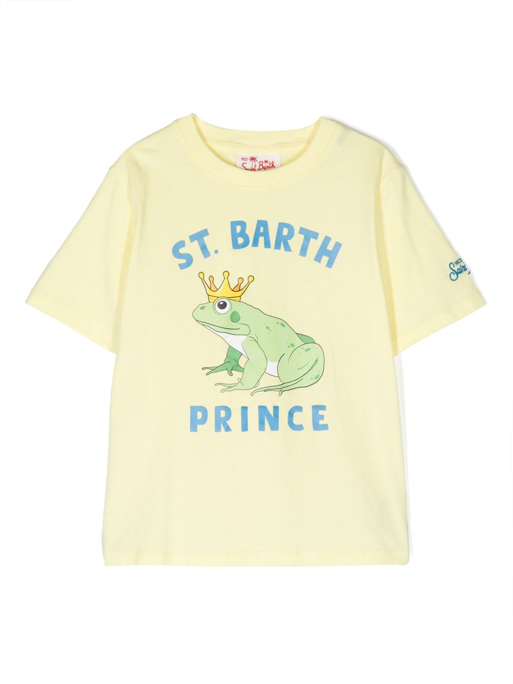 MC2 Saint Barth Kids SB Prince 印花棉T恤 - 黄色