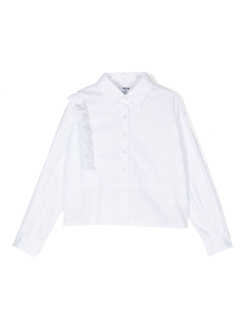 MSGM Kids 府绸衬衫 - 白色