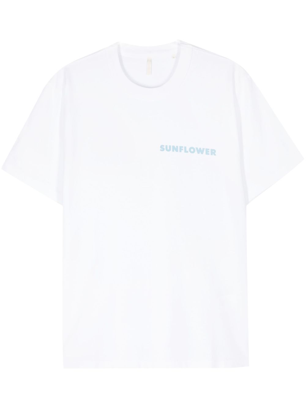 Sunflower logo印花棉T恤 - 白色