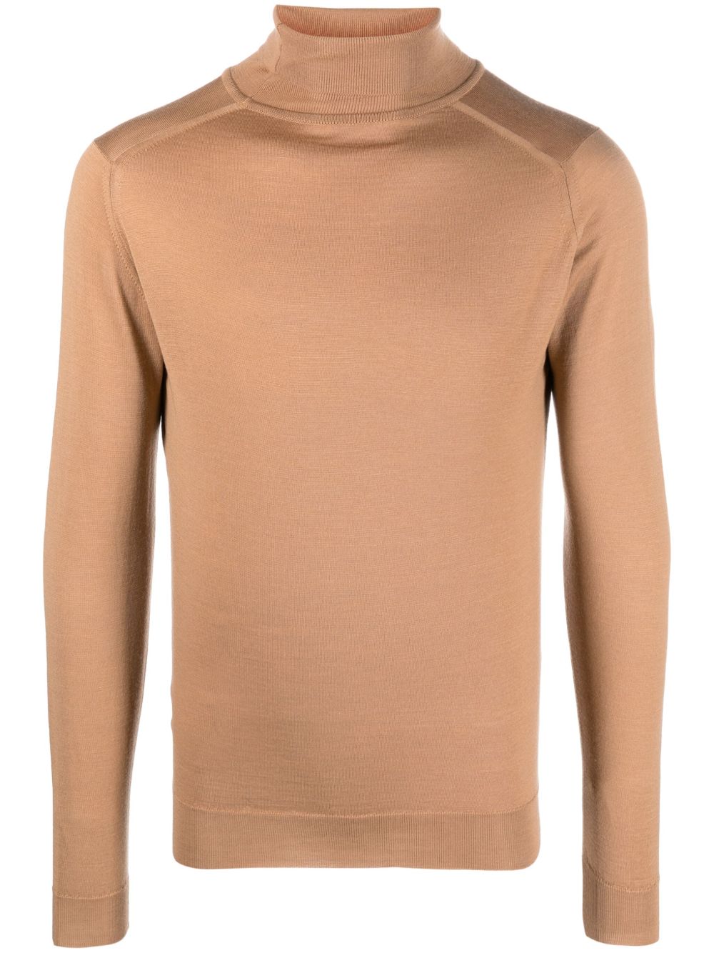John Smedley 高领美利诺羊毛毛衣 - 褐色