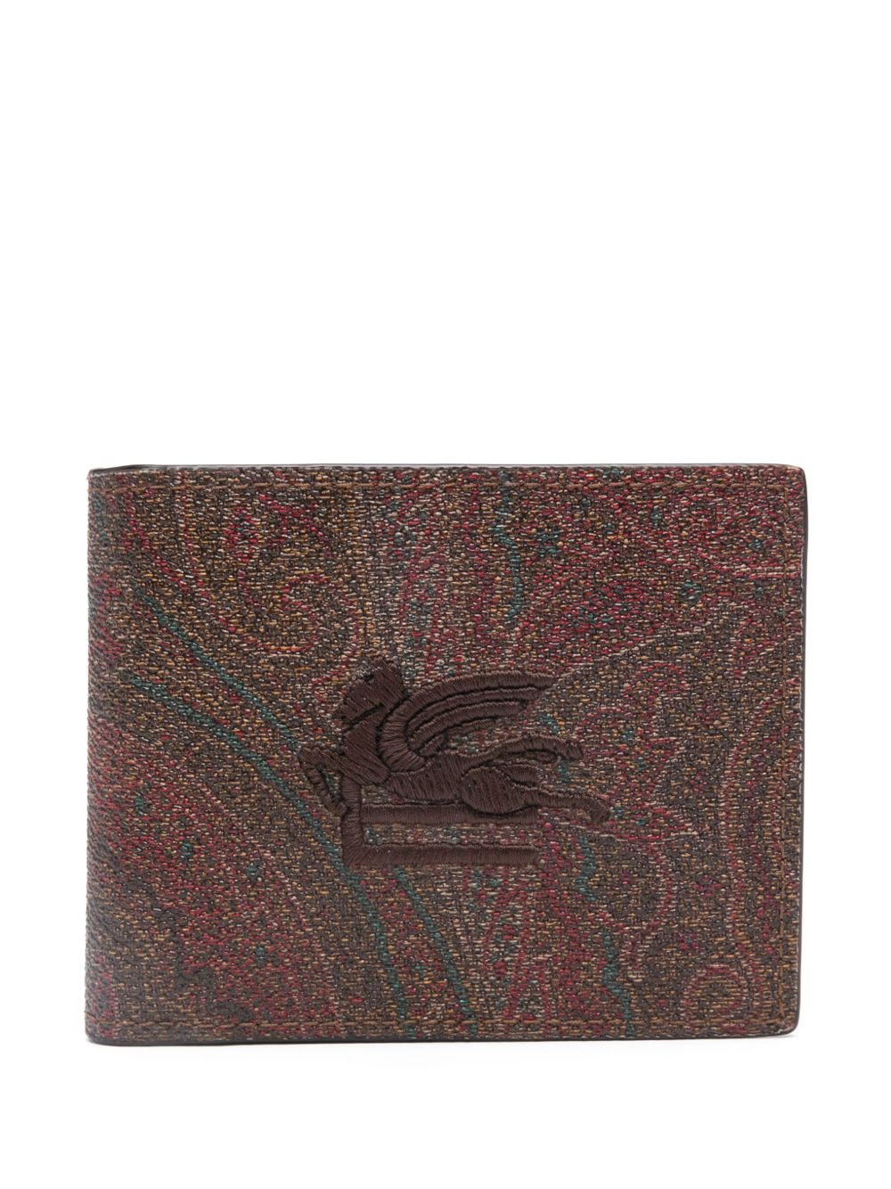 ETRO Pagaso 图案印花钱包 - 褐色
