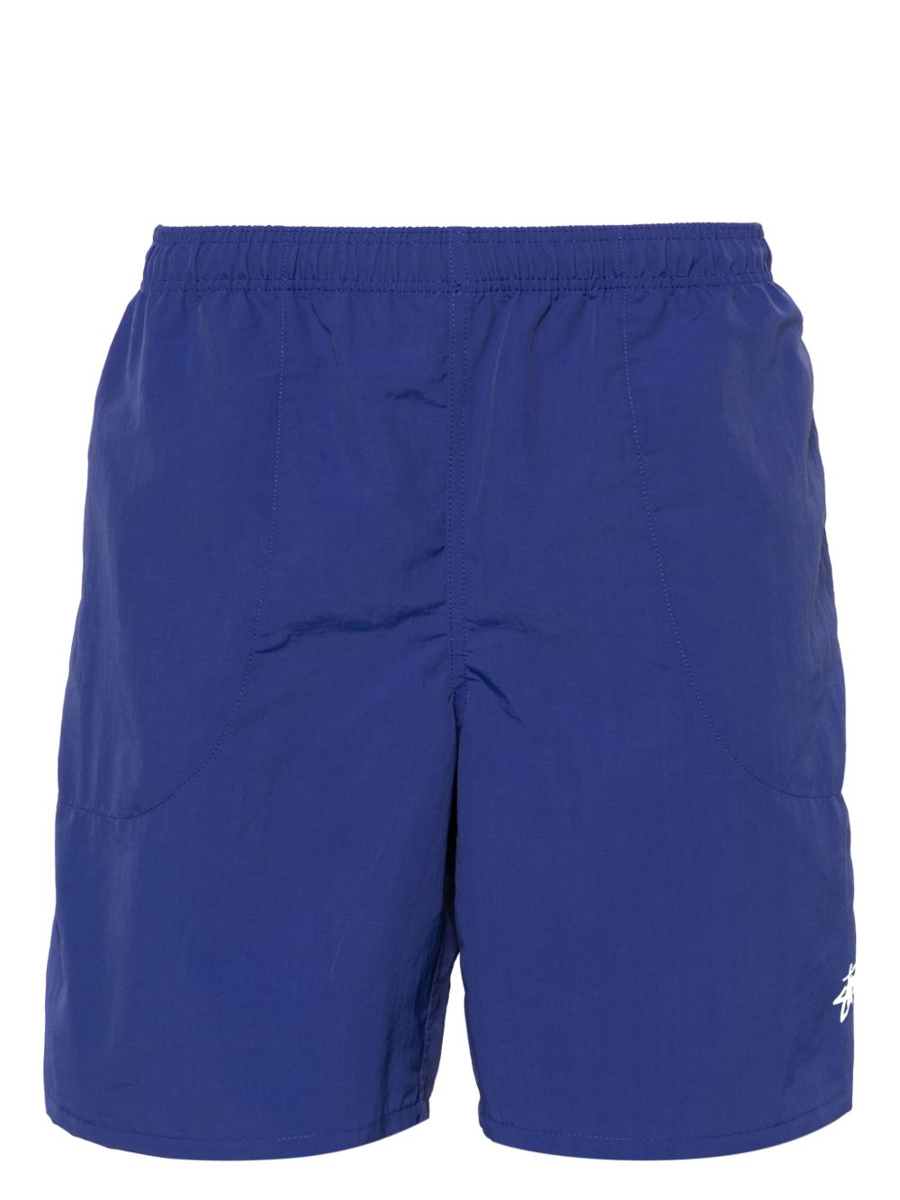 Stüssy logo印花泳裤 - 蓝色