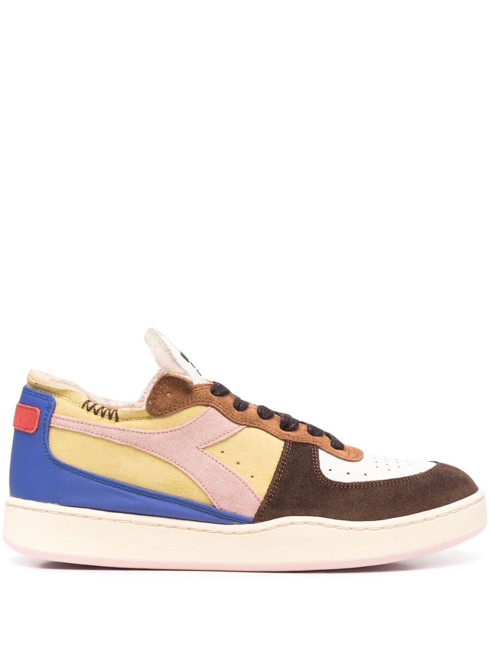 Diadora 拼色板鞋 - 黄色