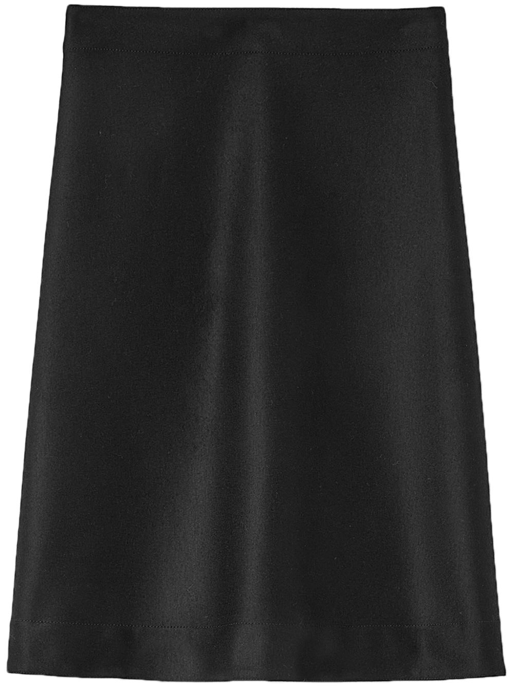 Jil Sander A字中长半身裙 - 黑色