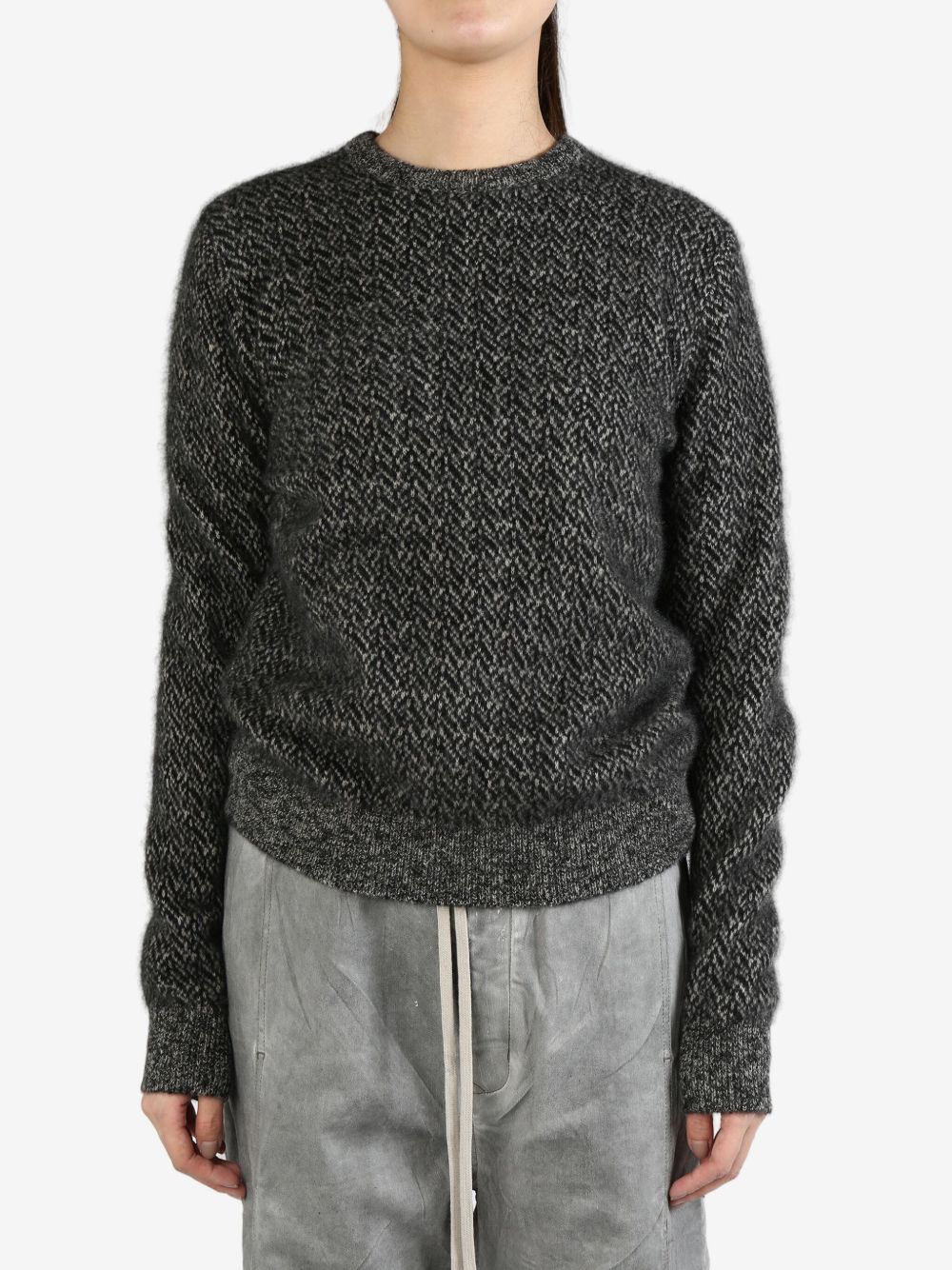 Frenckenberger chevron-pattern sweater - 黑色
