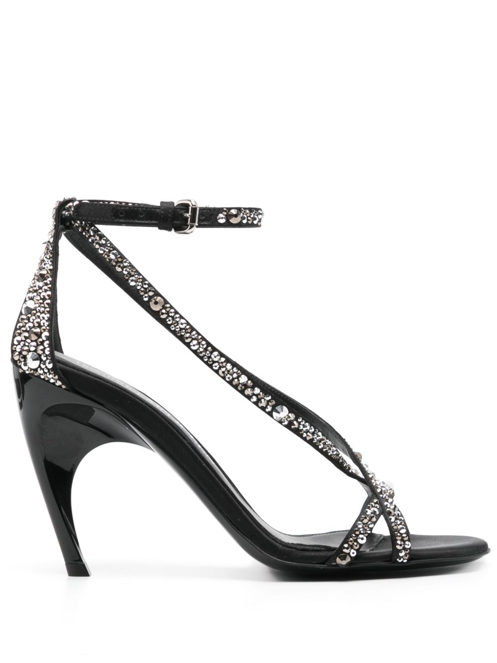 Alexander McQueen Armadillo 高跟凉鞋（9.5厘米） - 黑色