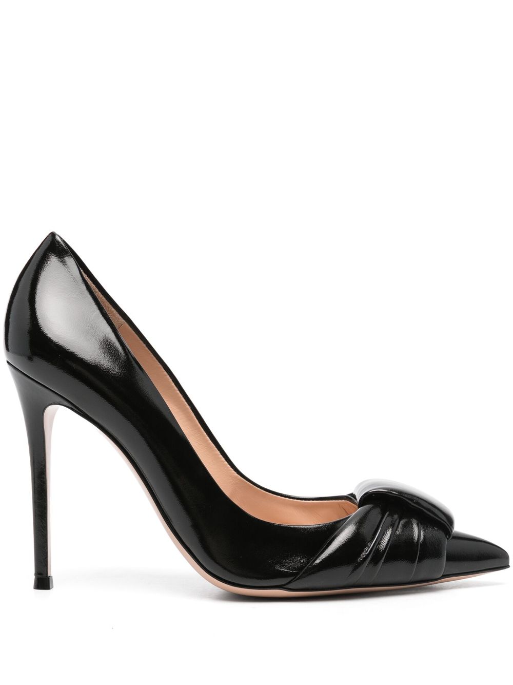 Gianvito Rossi 皮质高跟鞋（10.5厘米） - 黑色