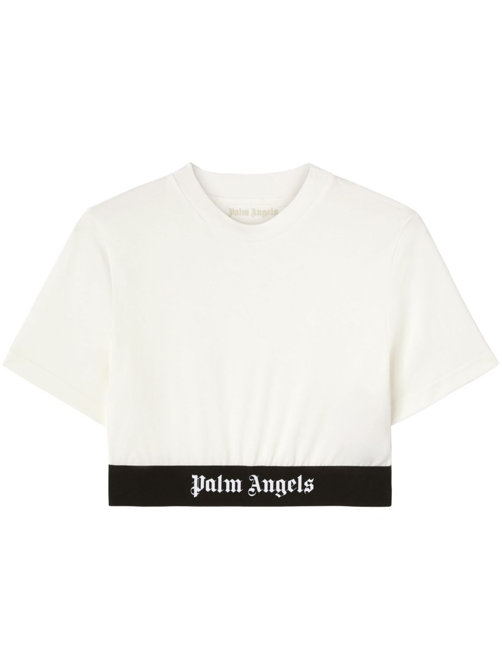 Palm Angels logo底围棉短款上衣 - 白色