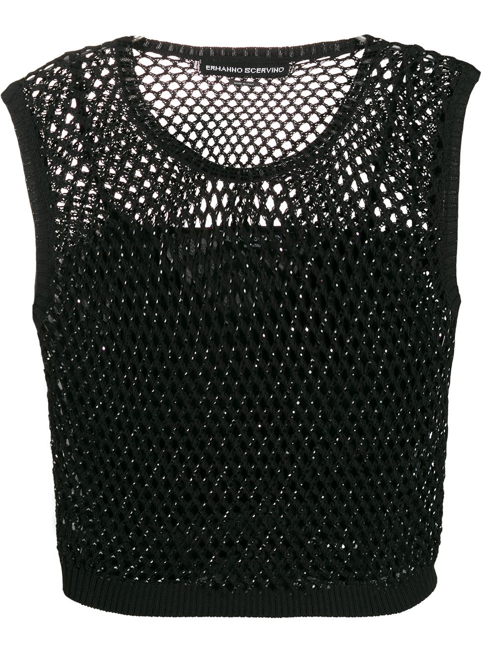 Ermanno Scervino Crystal坦克背心 - 黑色