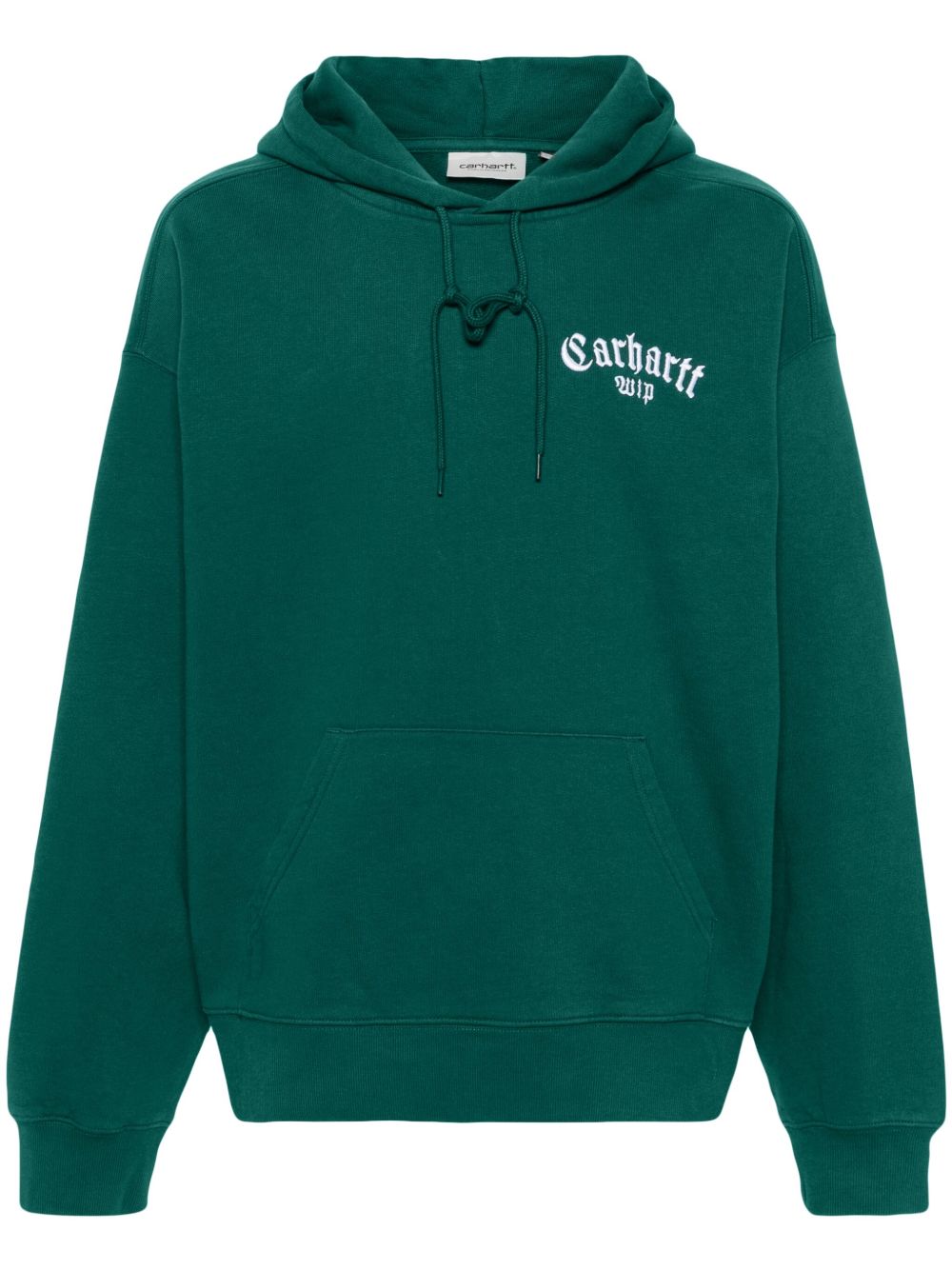 Carhartt WIP logo刺绣棉连帽衫 - 绿色