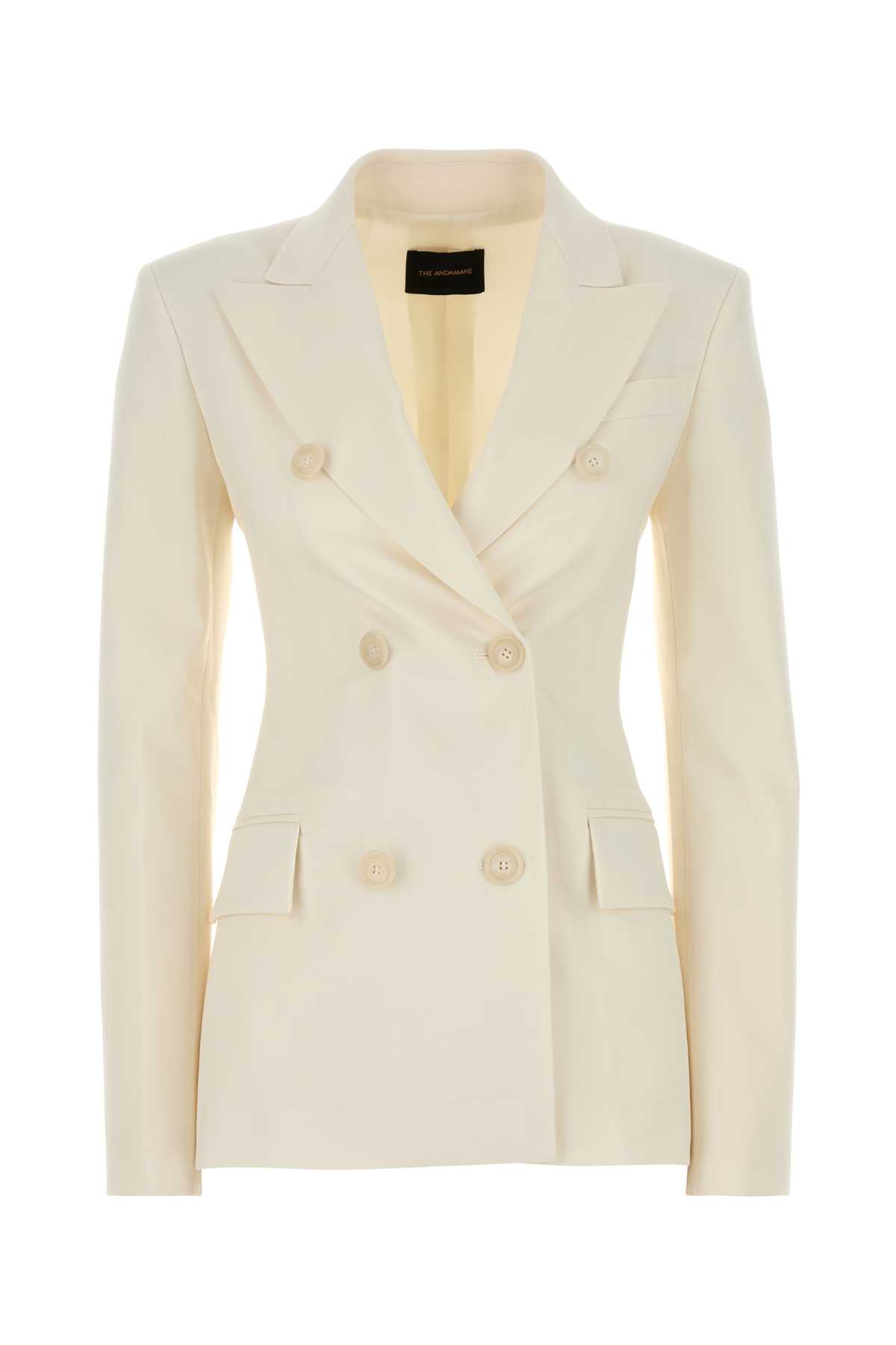 The Andamane Ivory Stretch Gabardine Blazer