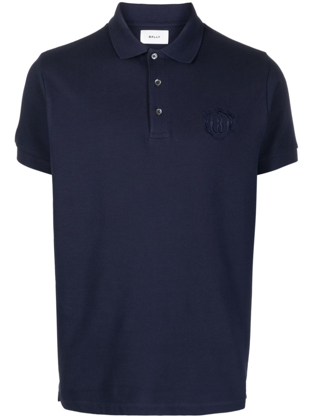 Bally logo刺绣polo衫 - 蓝色