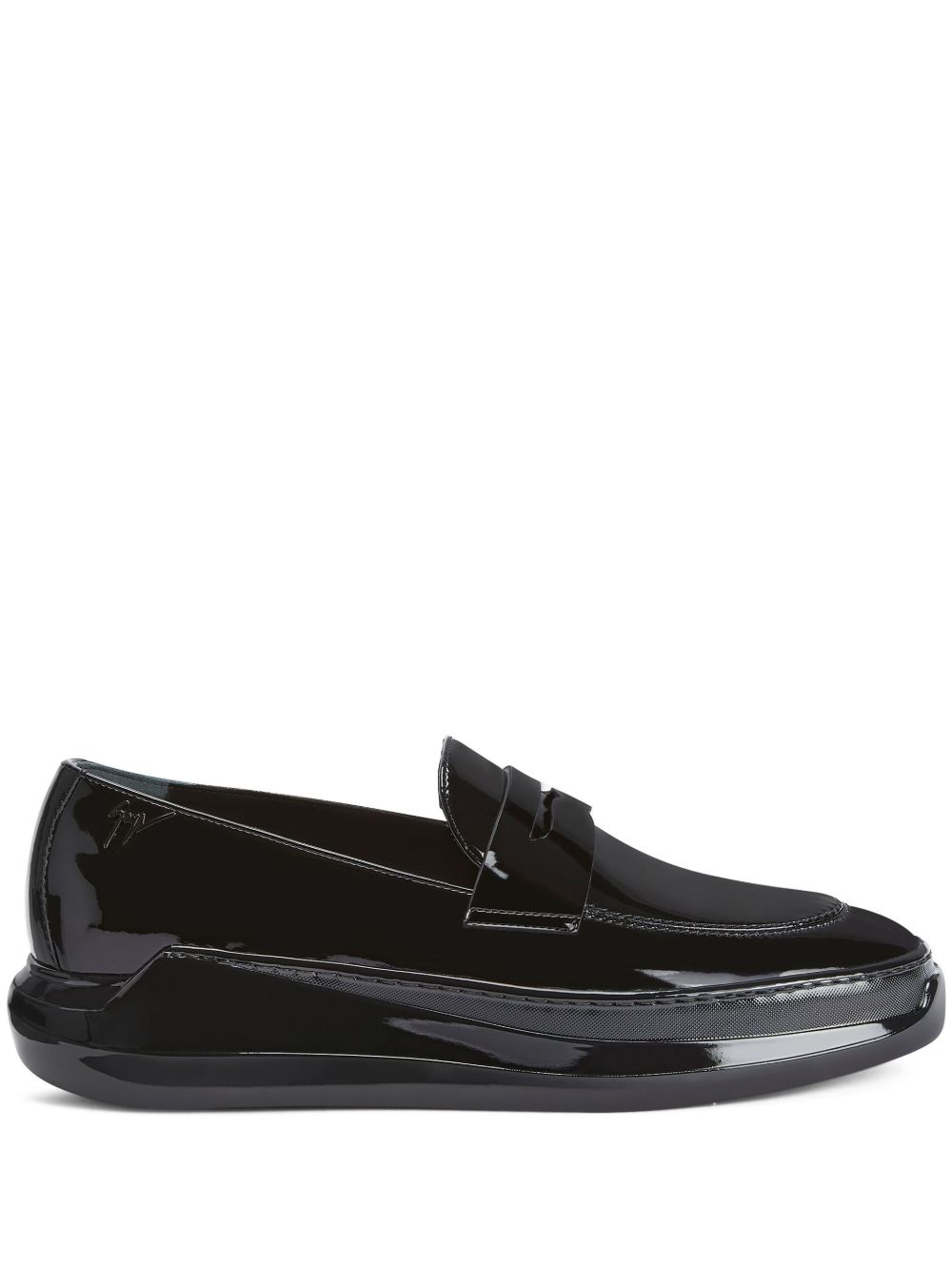 Giuseppe Zanotti Conley Glam 漆皮乐福鞋 - 黑色