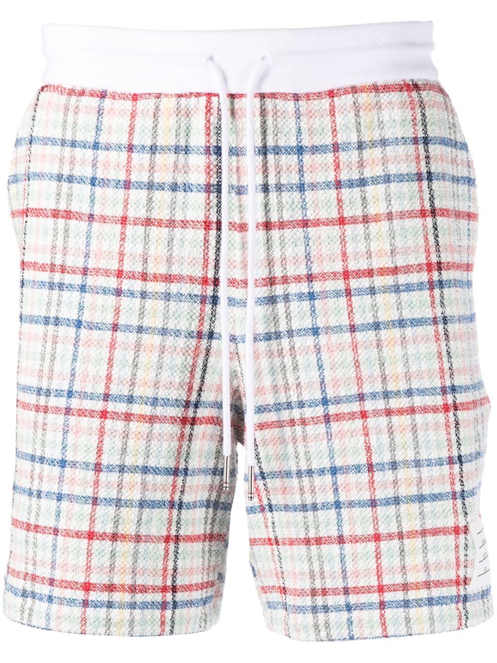 Thom Browne 方格粗花呢短裤 - 白色