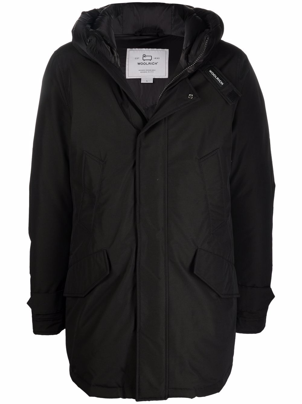 Woolrich Polar 高领派克大衣 - 黑色