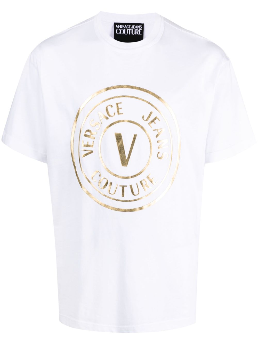 Versace Jeans Couture logo印花棉T恤 - 白色