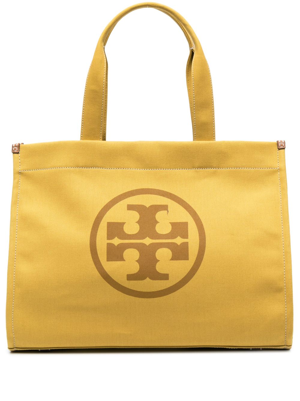 Tory Burch logo图案托特包 - 黄色
