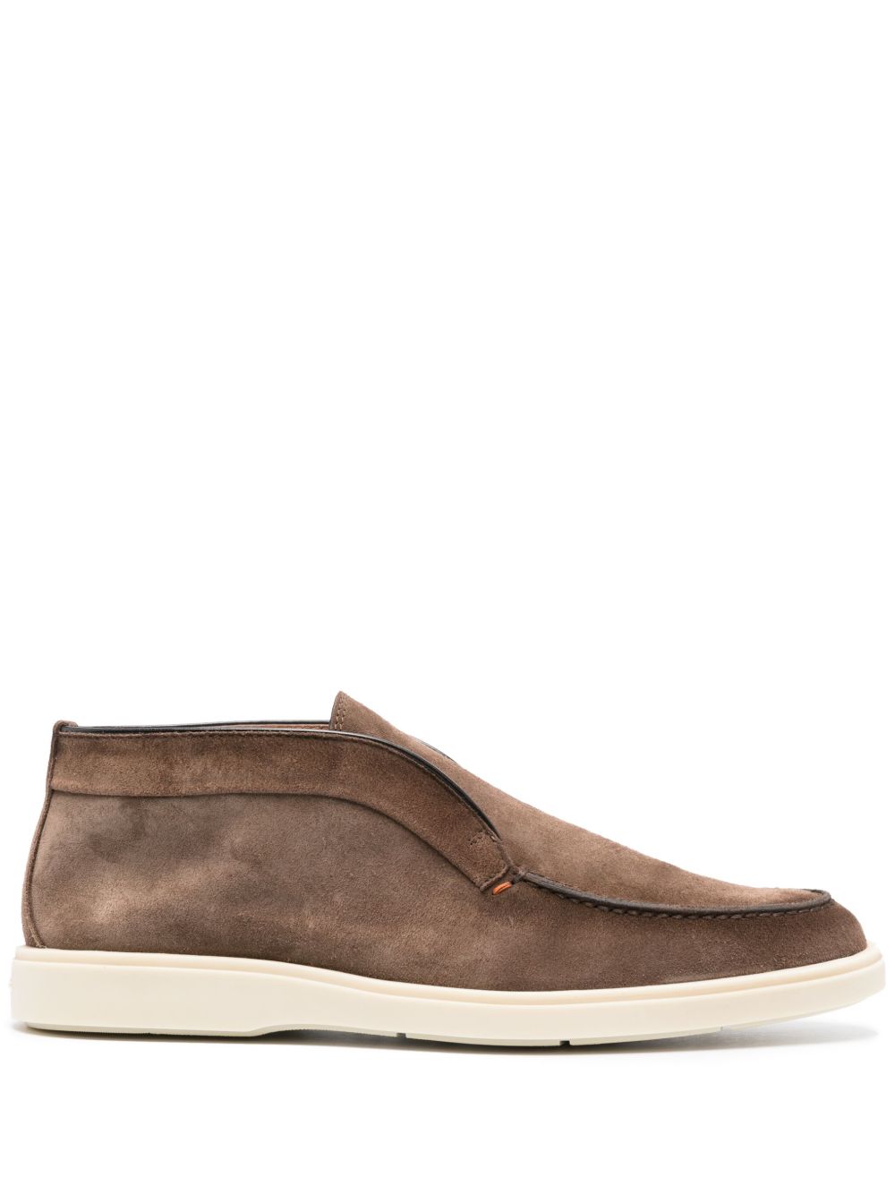 Santoni Desert 绒面皮及踝靴 - 褐色