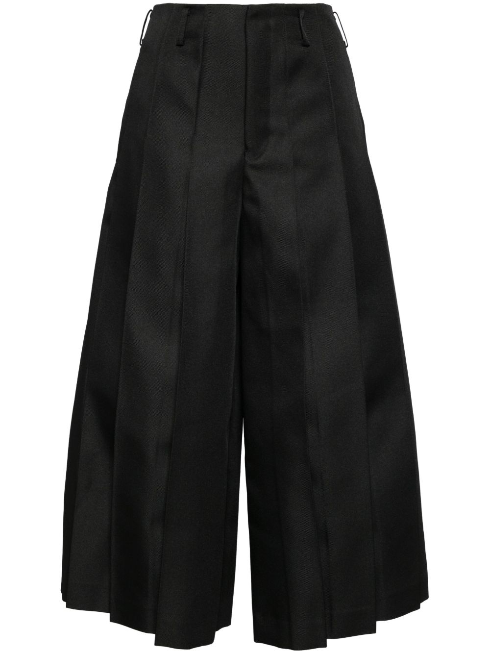 Comme Des Garçons 百褶阔腿裤 - 黑色