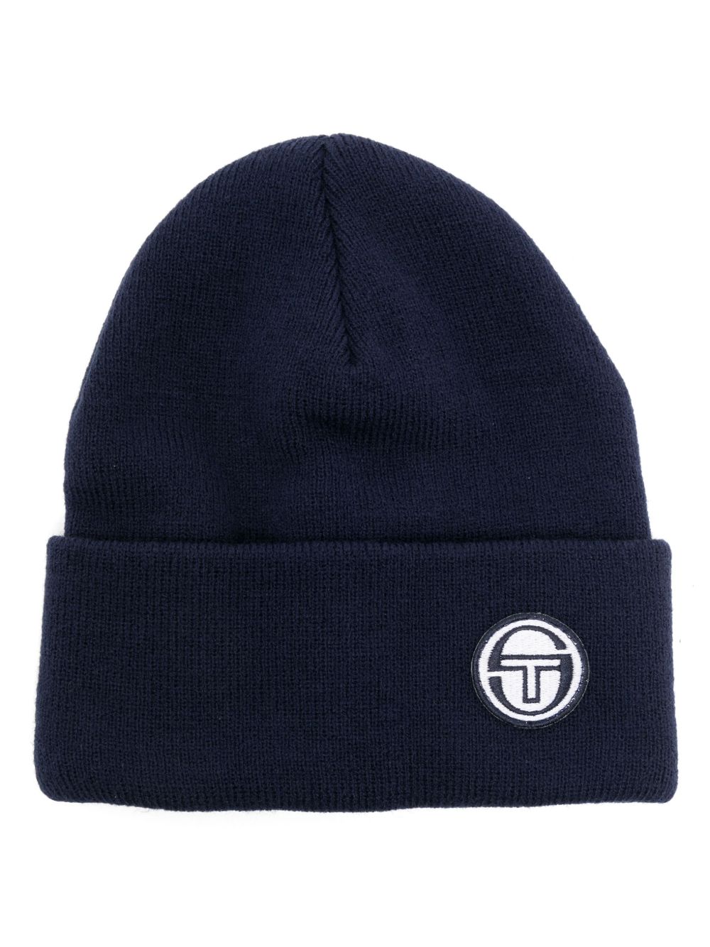 Sergio Tacchini 标贴罗纹针织套头帽 - 蓝色