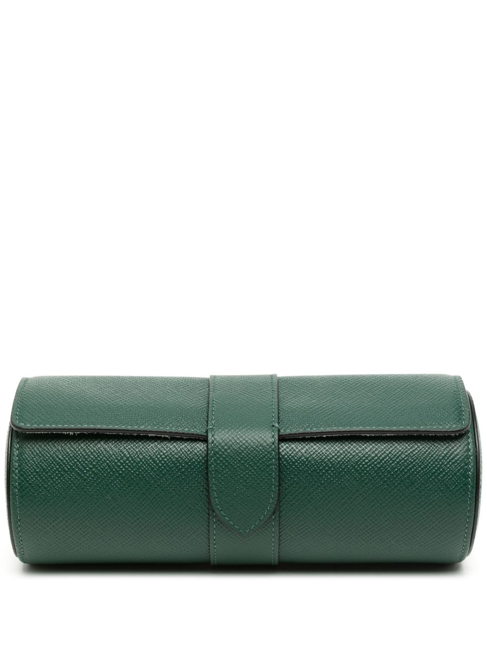 Smythson Panama 3腕表皮质收藏盒 - 绿色