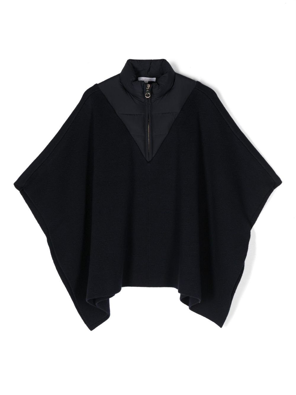 Chloé Kids logo标牌斗篷 - 蓝色