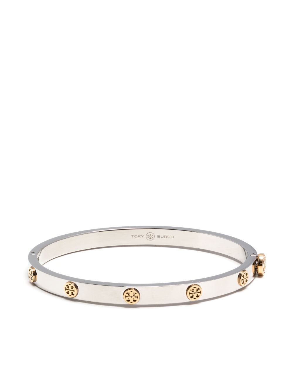 Tory Burch Miller 铰扣手镯（5毫米） - 银色