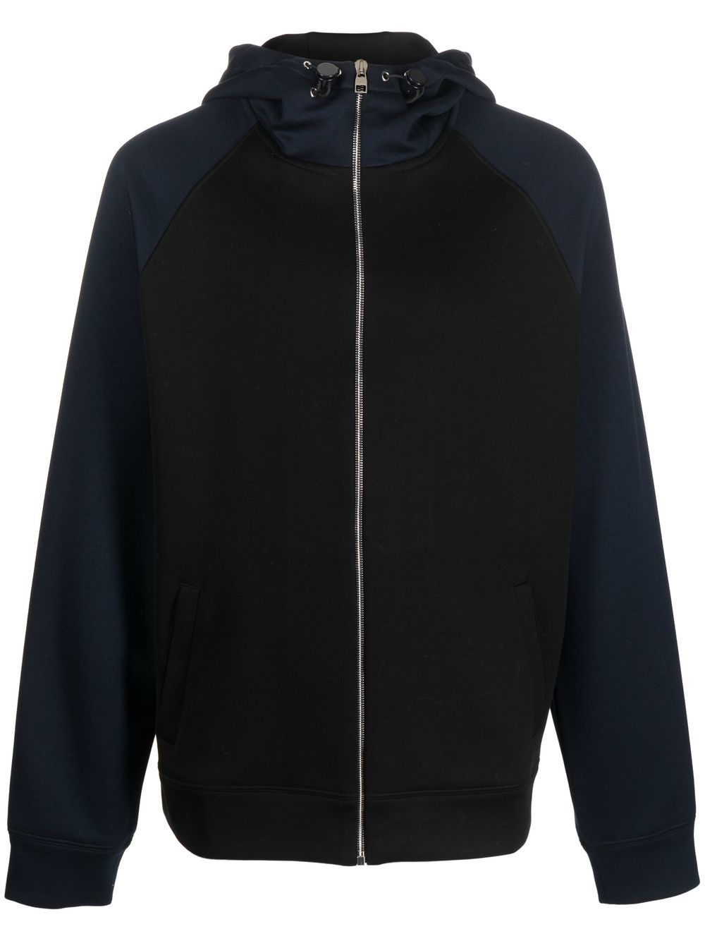 Alexander McQueen 亚历山大·麦昆 拼色拉链连帽衫 - 黑色