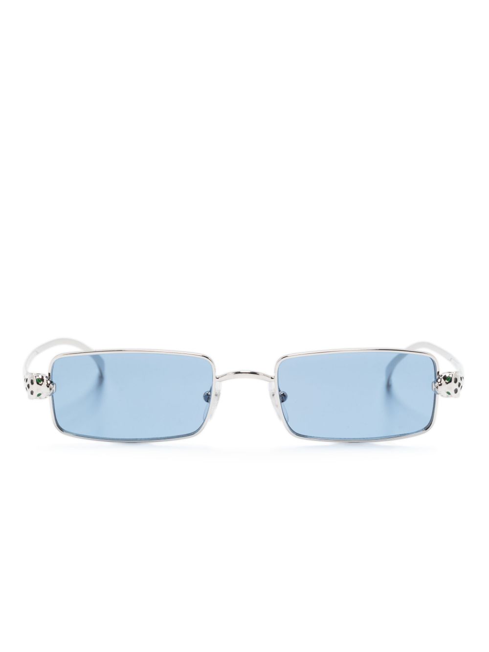 Cartier Eyewear Panthère de Cartier 长方形框太阳眼镜 - 银色