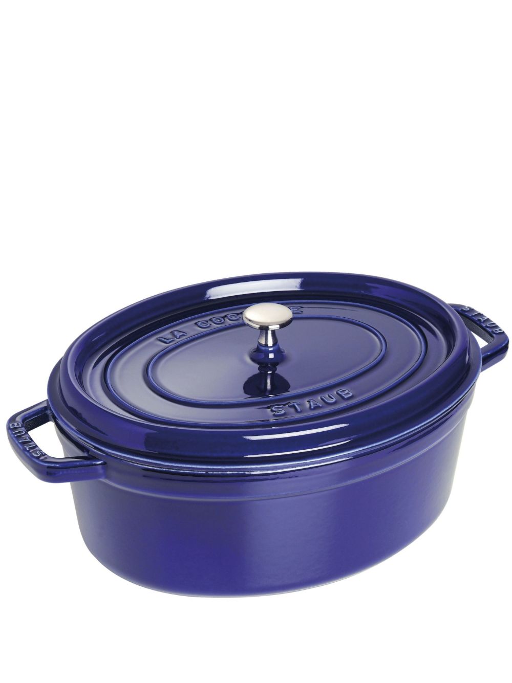 Staub Cocotte 椭圆形平底锅 - 蓝色