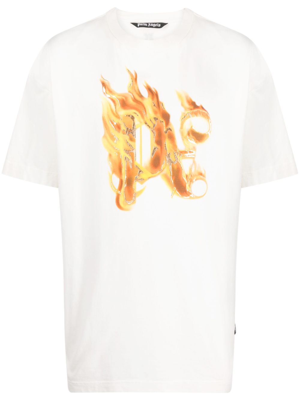 Palm Angels Burning 经典logo印花T恤 - 白色