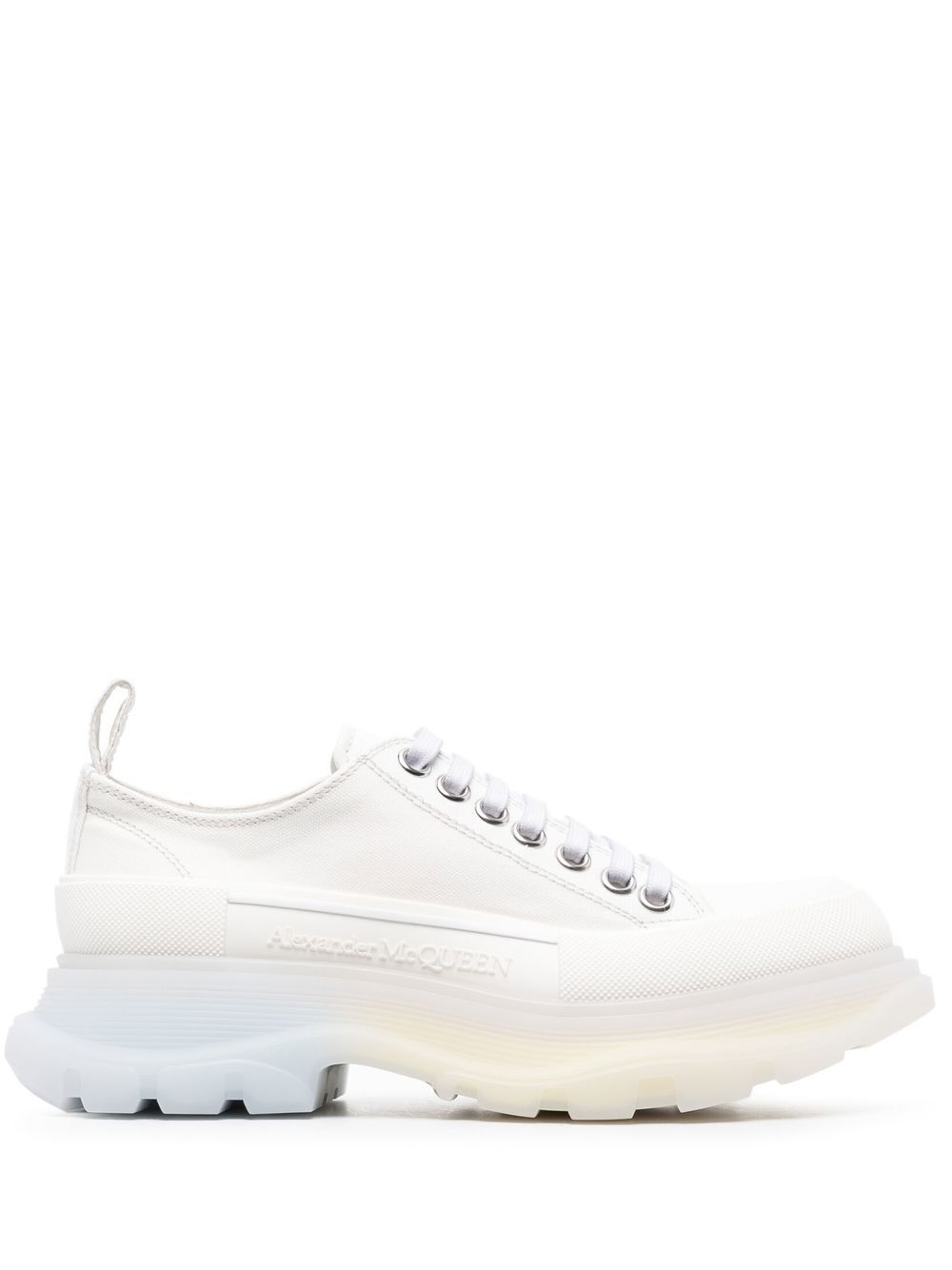 Alexander McQueen 帆布系带鞋 - 白色