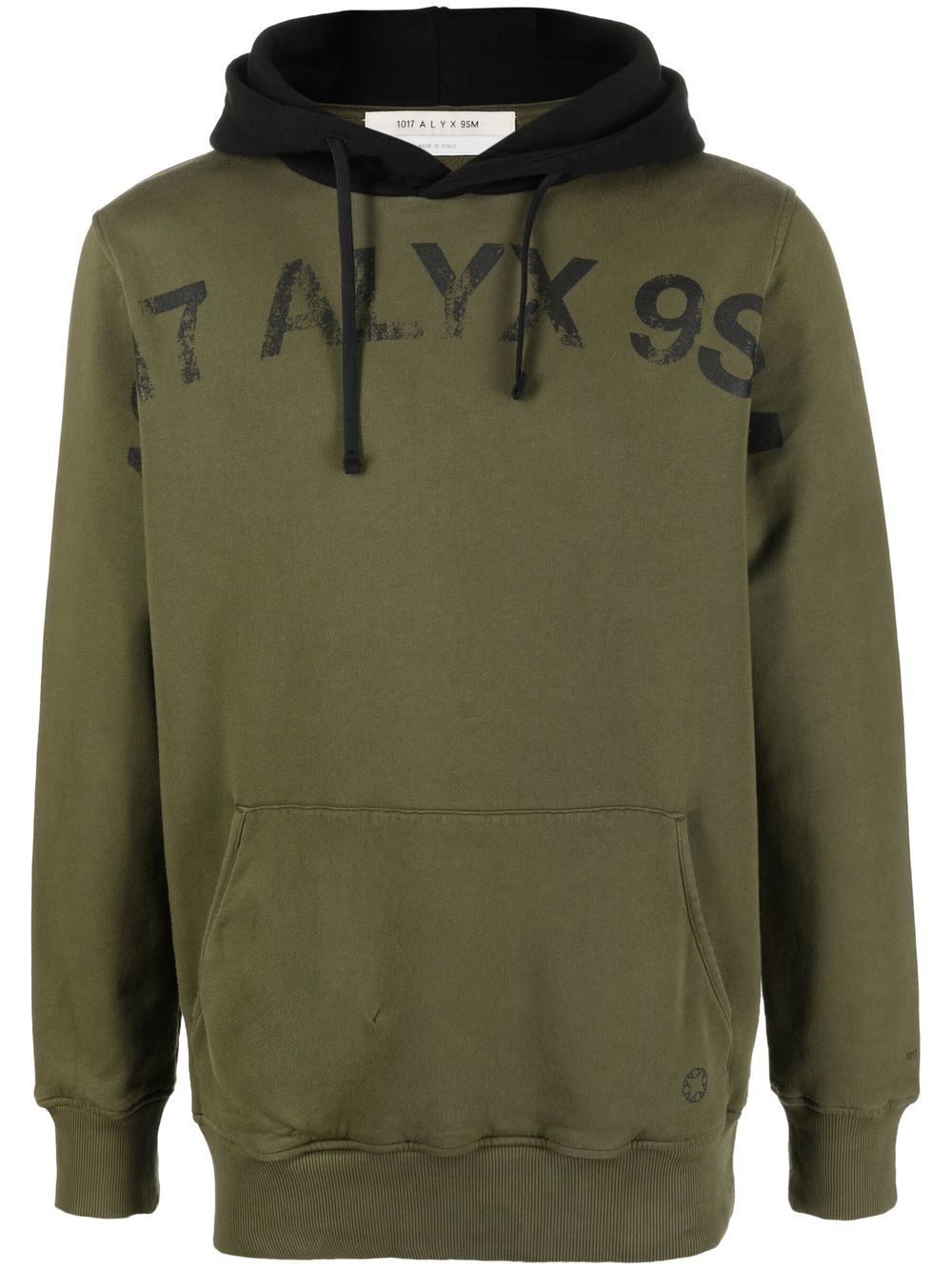 1017 ALYX 9SM logo印花棉连帽衫 - 绿色