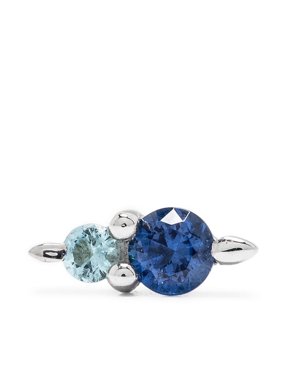 Maria Black 14kt white gold Gloomy Daze Piercing single earring - 银色