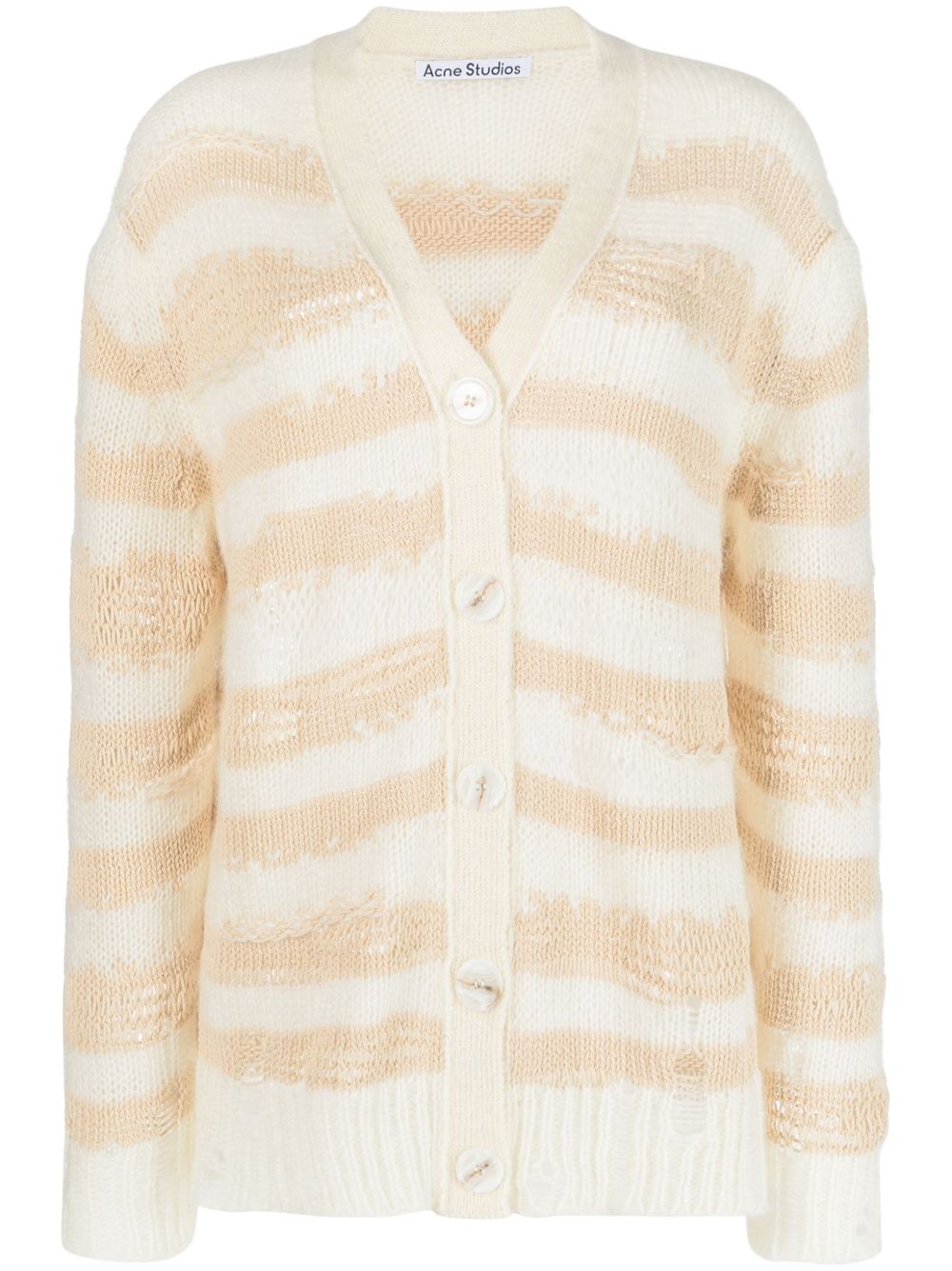 Acne Studios 仿旧条纹开衫 - 中性色