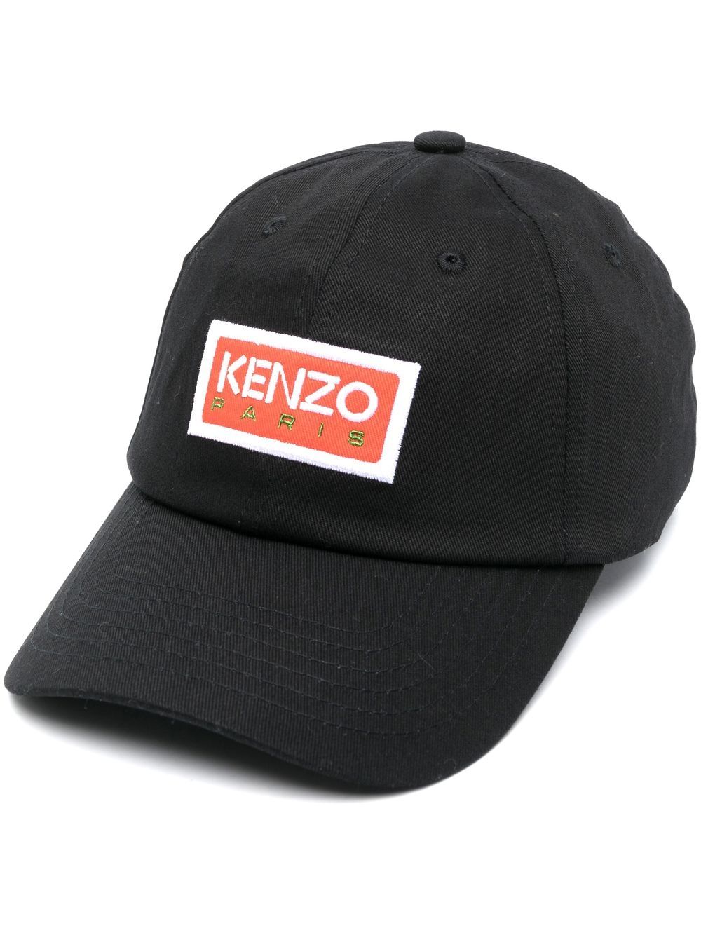 Kenzo logo刺绣棒球帽 - 黑色