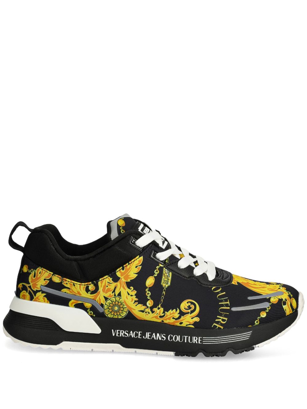 Versace Jeans Couture 图案印花运动鞋 - 黑色