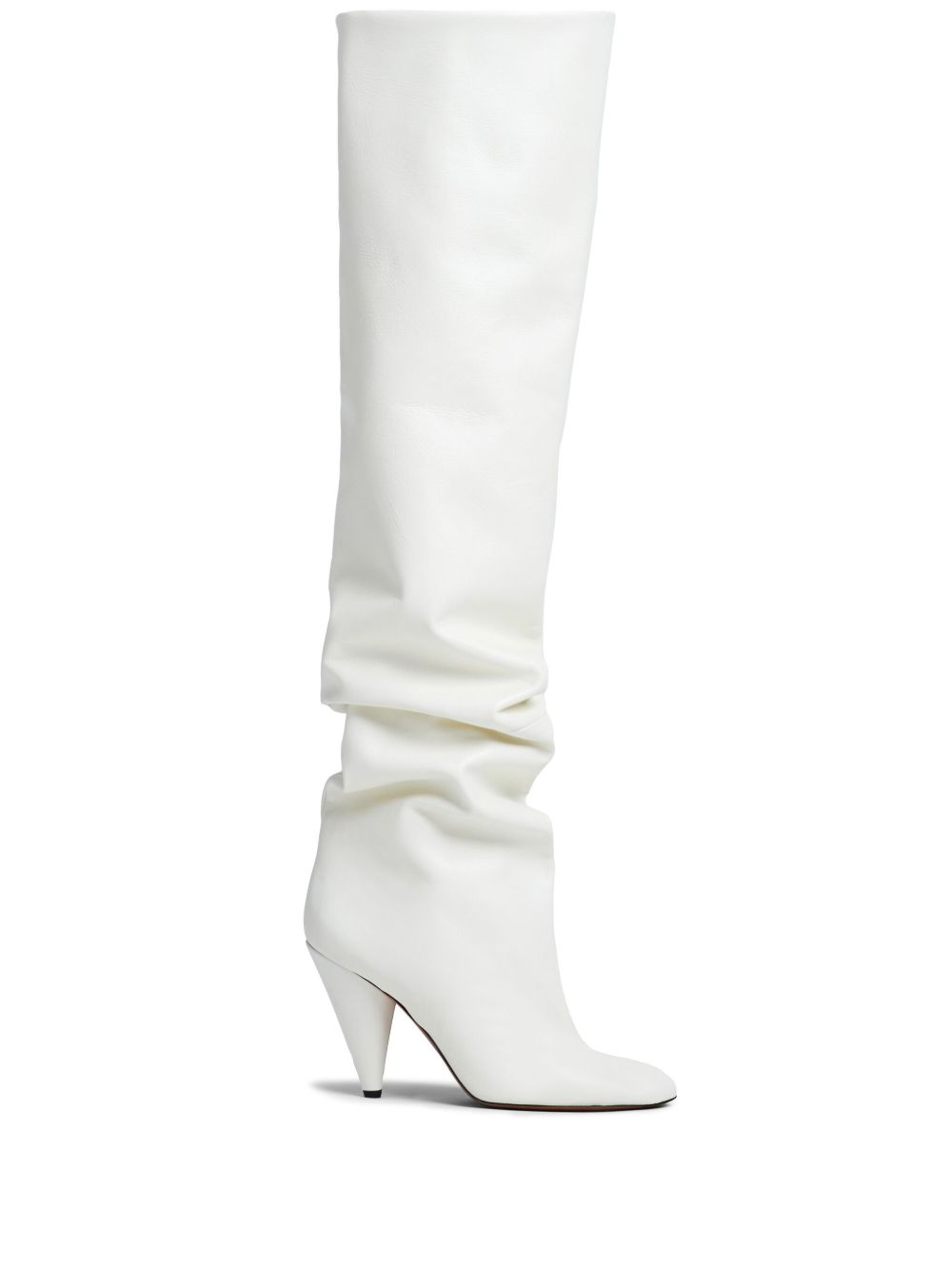 Proenza Schouler Cone Slouch Over The Knee 高跟过膝靴 - 白色