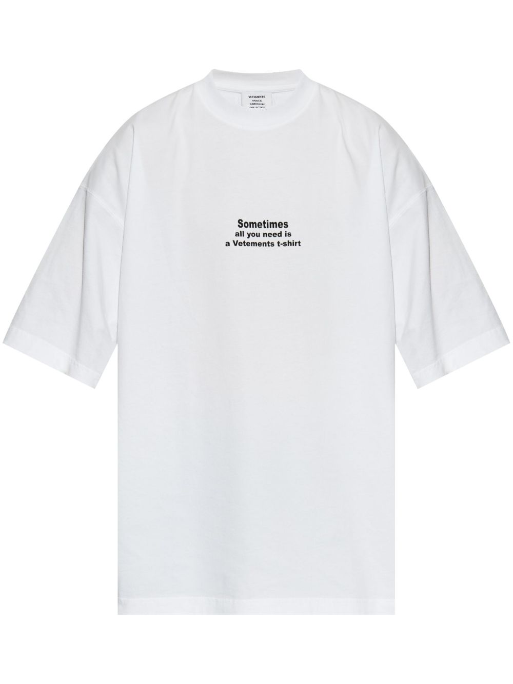 VETEMENTS logo印花棉T恤 - 白色