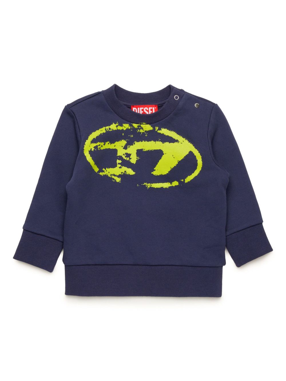 Diesel Kids logo印花卫衣 - 蓝色