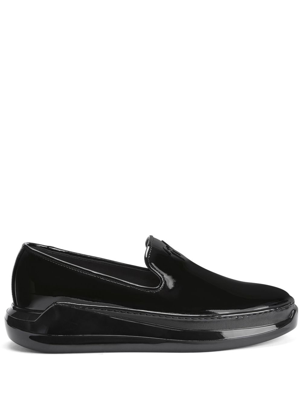 Giuseppe Zanotti Conley 漆皮乐福鞋 - 黑色