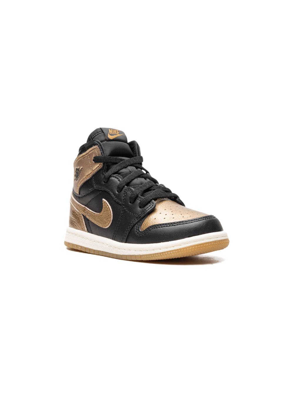 Jordan Kids Jordan 1 Retro High OG Black/Metallic Gold 运动鞋 - 黑色