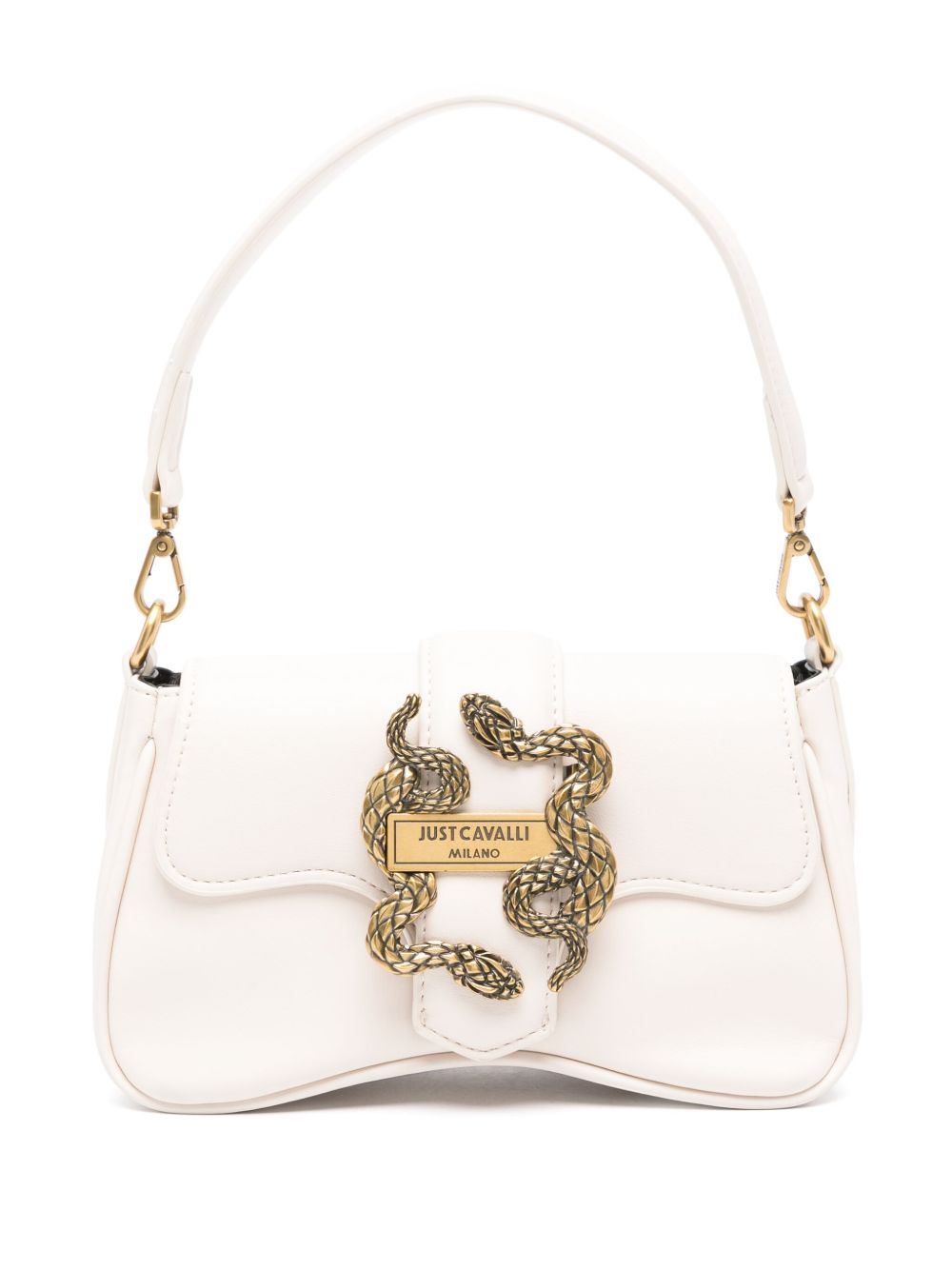Just Cavalli logo扣环单肩包 - 中性色