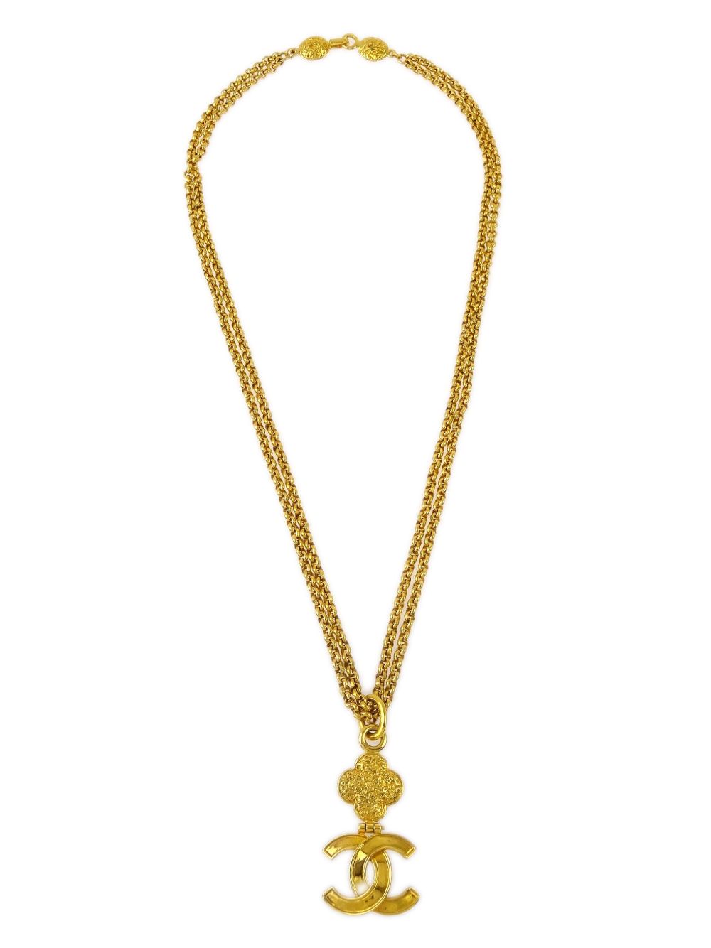 CHANEL Pre-Owned CC 吊饰项链（1990-2000年代典藏款） - 金色