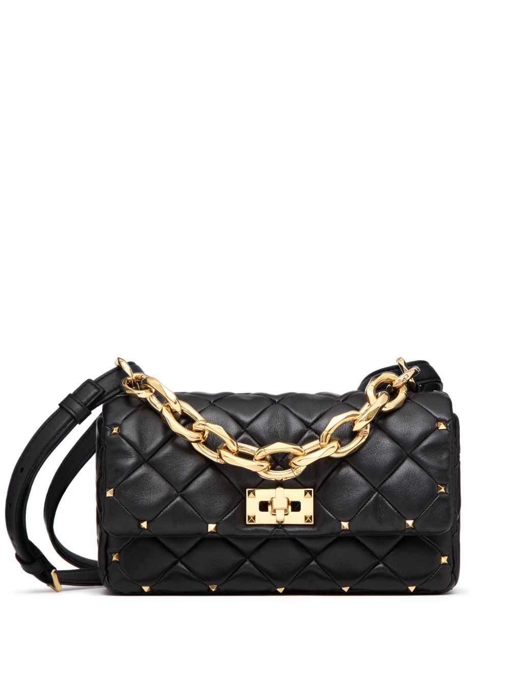 Valentino Garavani Rockstud Spike 单肩包 - 黑色