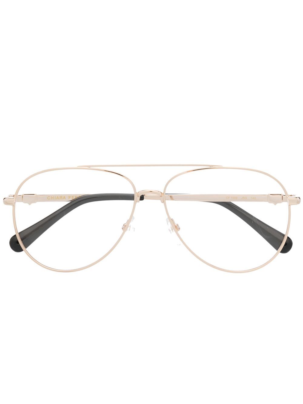 Chiara Ferragni logo标牌眼镜 - 金色