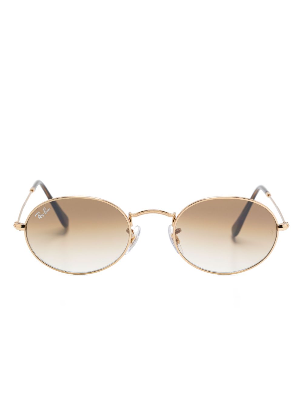 Ray-Ban 椭圆形框太阳眼镜 - 金色